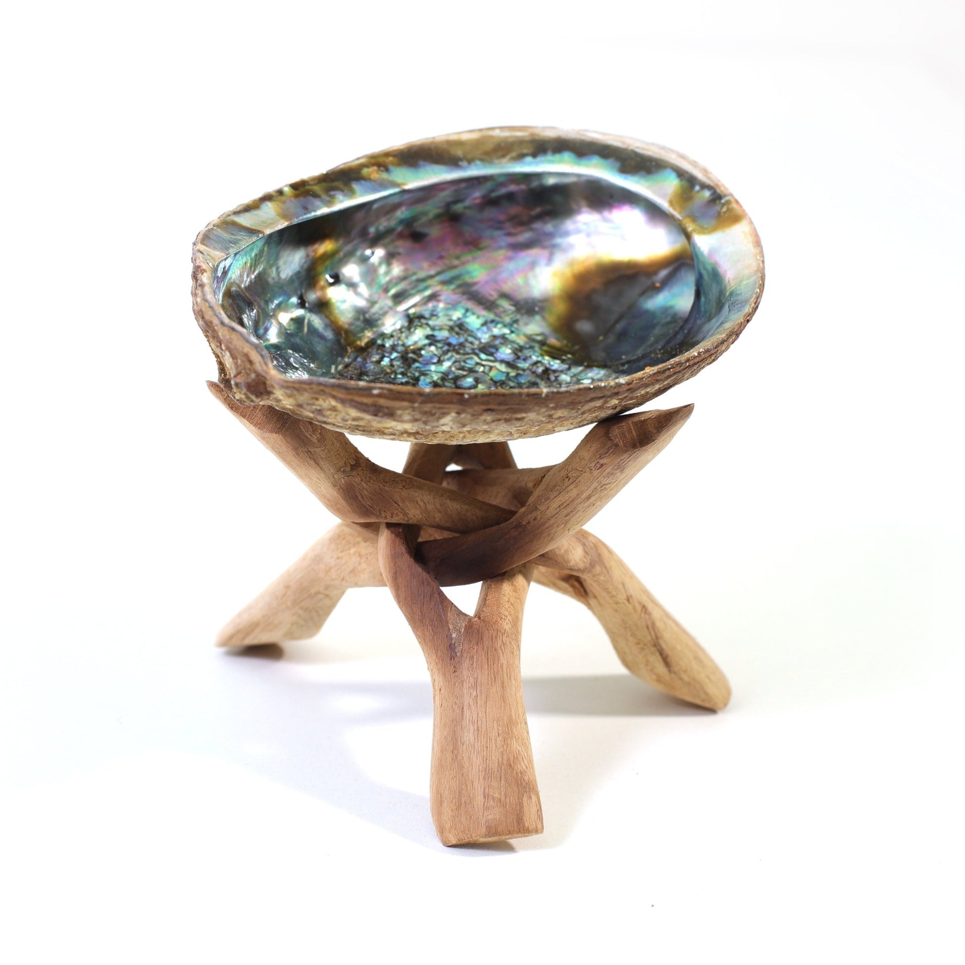Tripod 6" Natural Rosewood (fits Abalone shells 5 - 7") - Tree Spirit Wellness