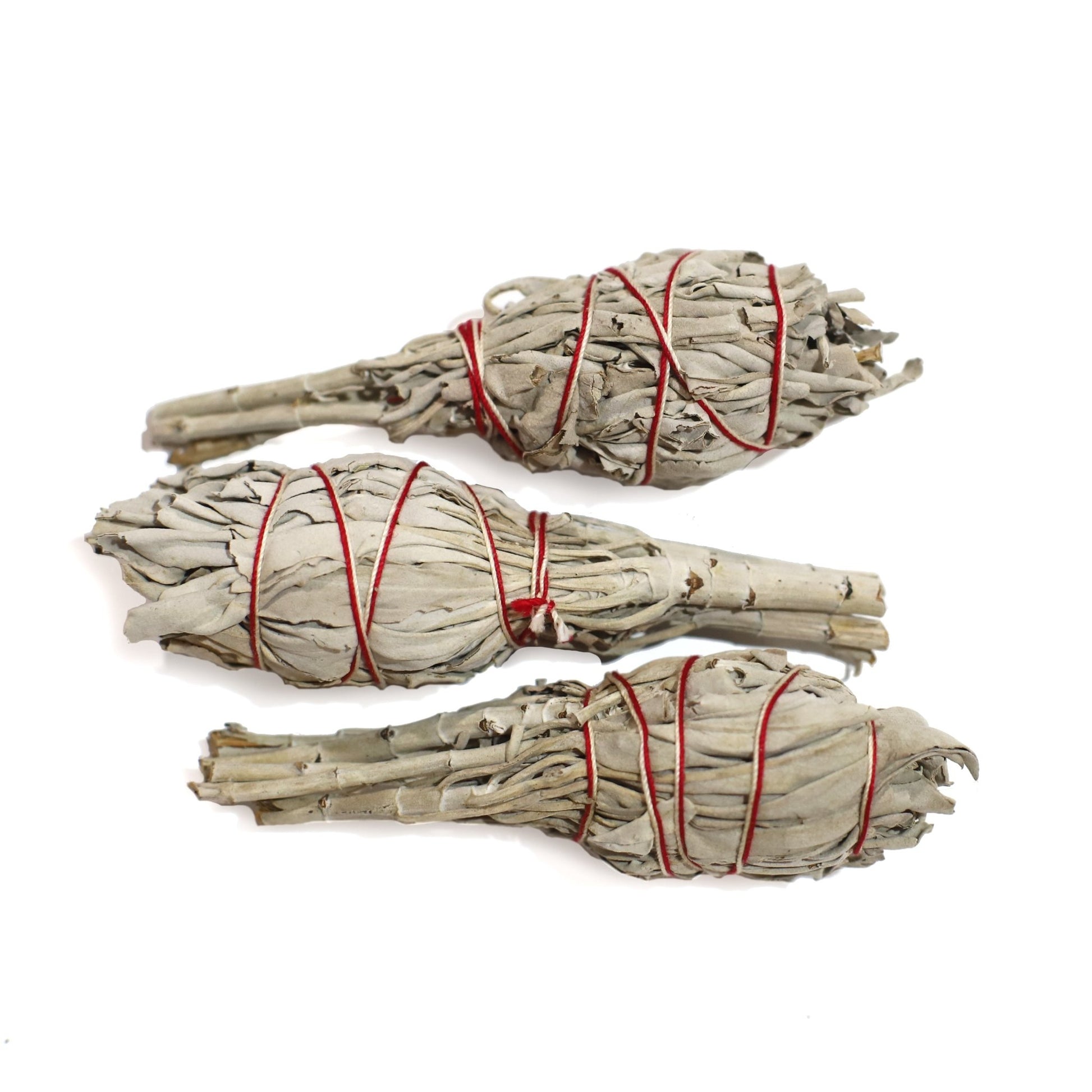 White Sage Smudge Stick - 3 Mini Bundles (4" - 5") - Tree Spirit Wellness