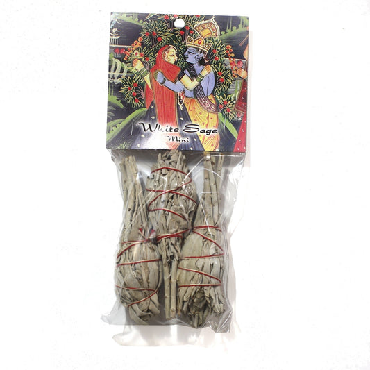 White Sage Smudge Stick - 3 Mini Bundles (4" - 5") - Tree Spirit Wellness
