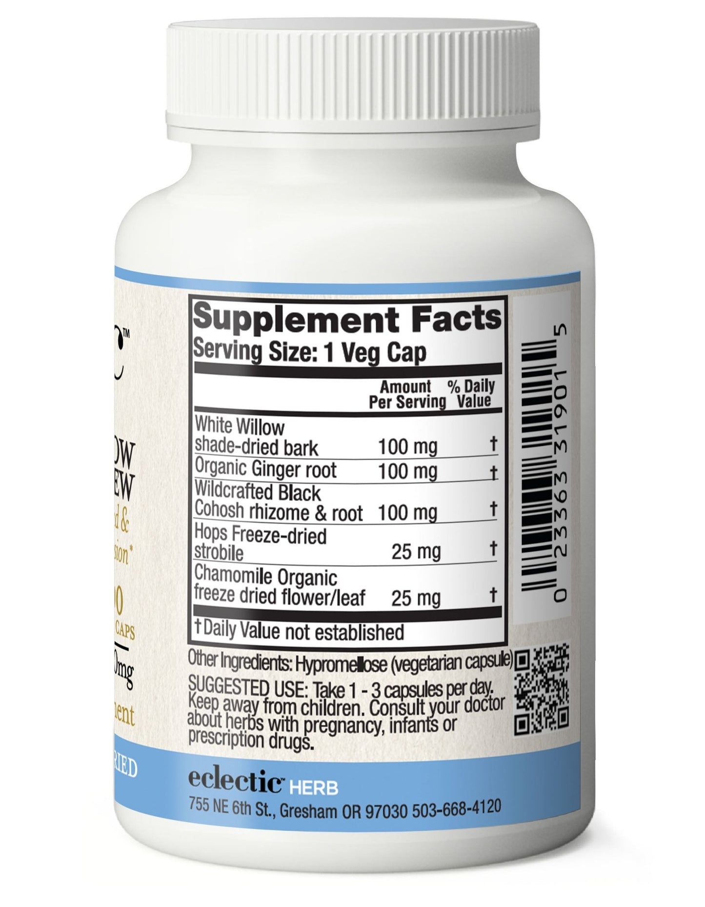 WHITE WILLOW - FEVERFEW CAPSULES - Tree Spirit Wellness
