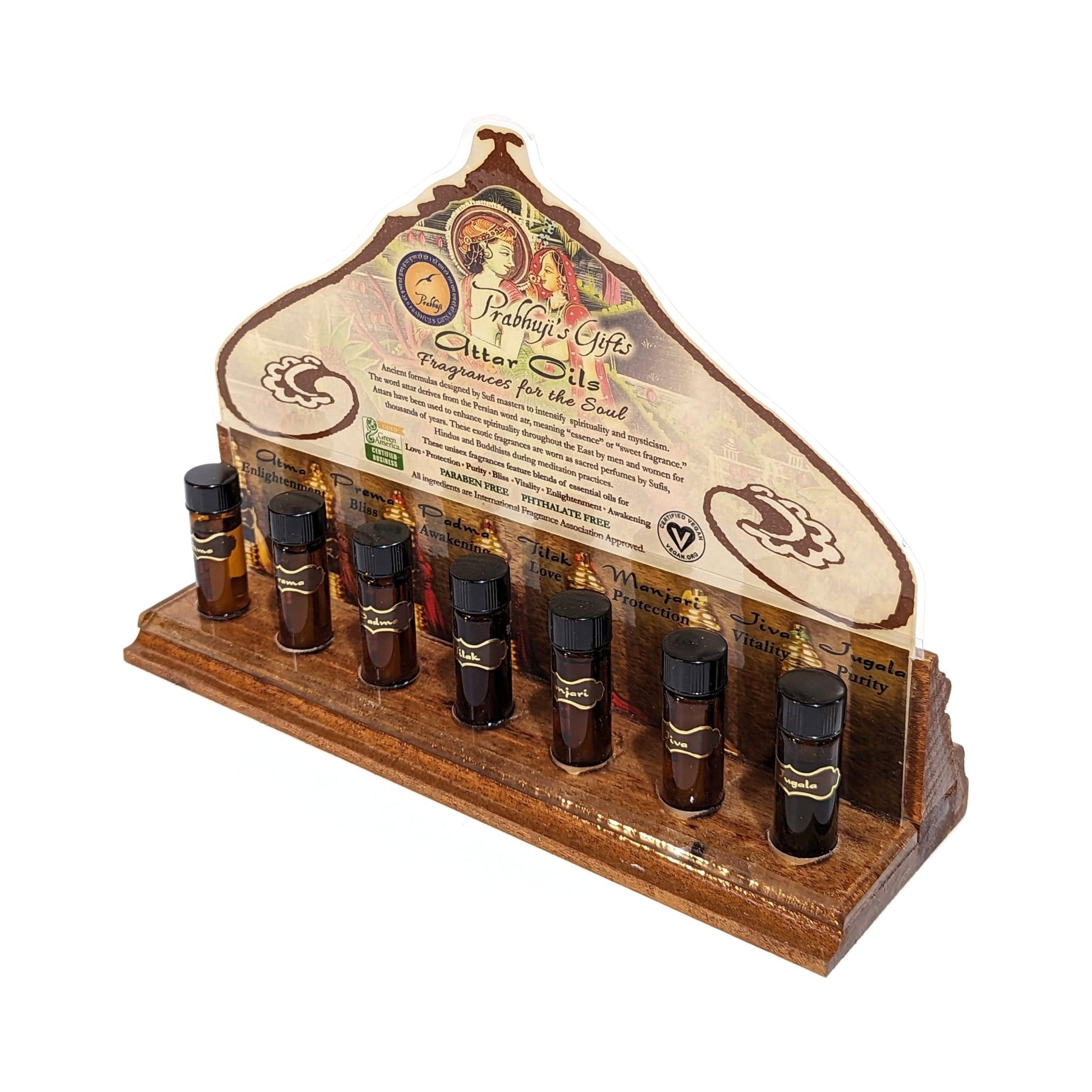 Wholesale Opening Bundle - Attar Oil - Complete Line in 3 ml and 6 ml - 28 Bottles - with Testers Set on a Rack - Tree Spirit Wellness