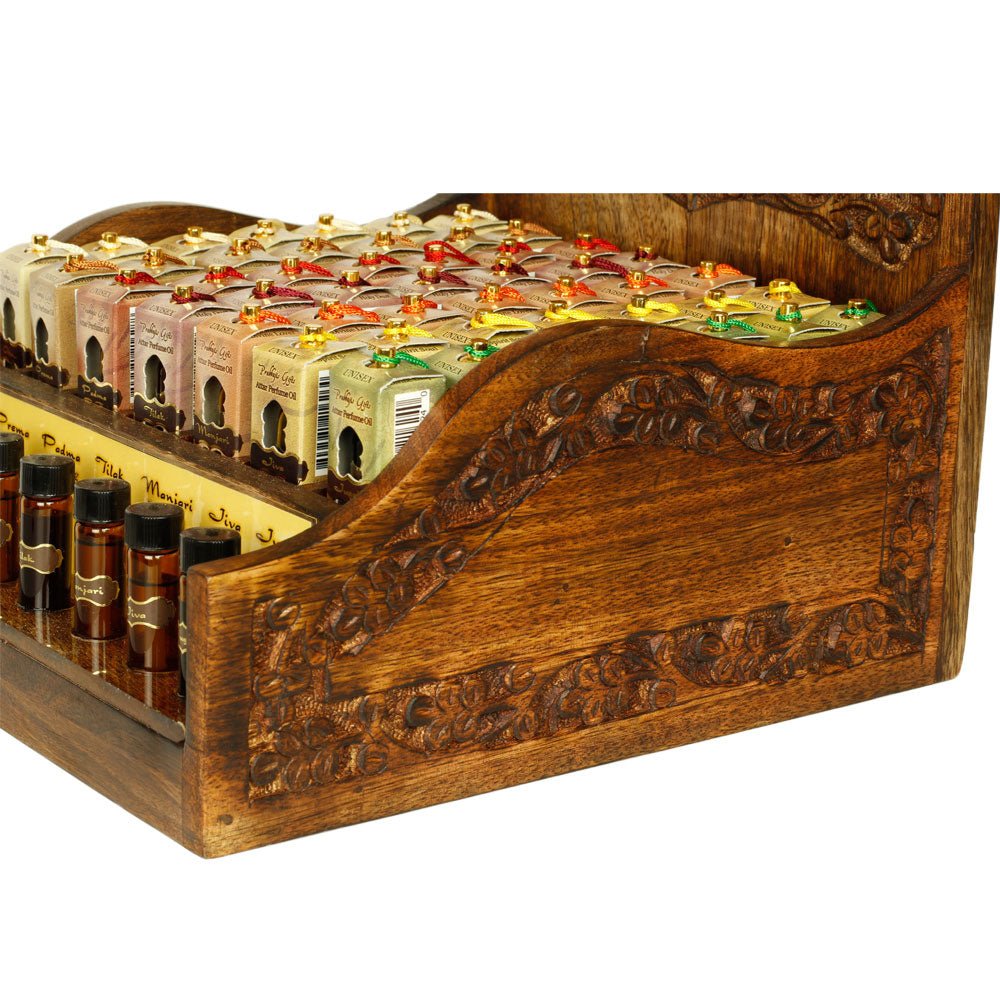 Wholesale Opening Bundle - Attar Oil - Display Rack with Complete Line 0.1 oz (3 ml) and 0.2 oz (6 ml) - 56 Bottles - Tree Spirit Wellness