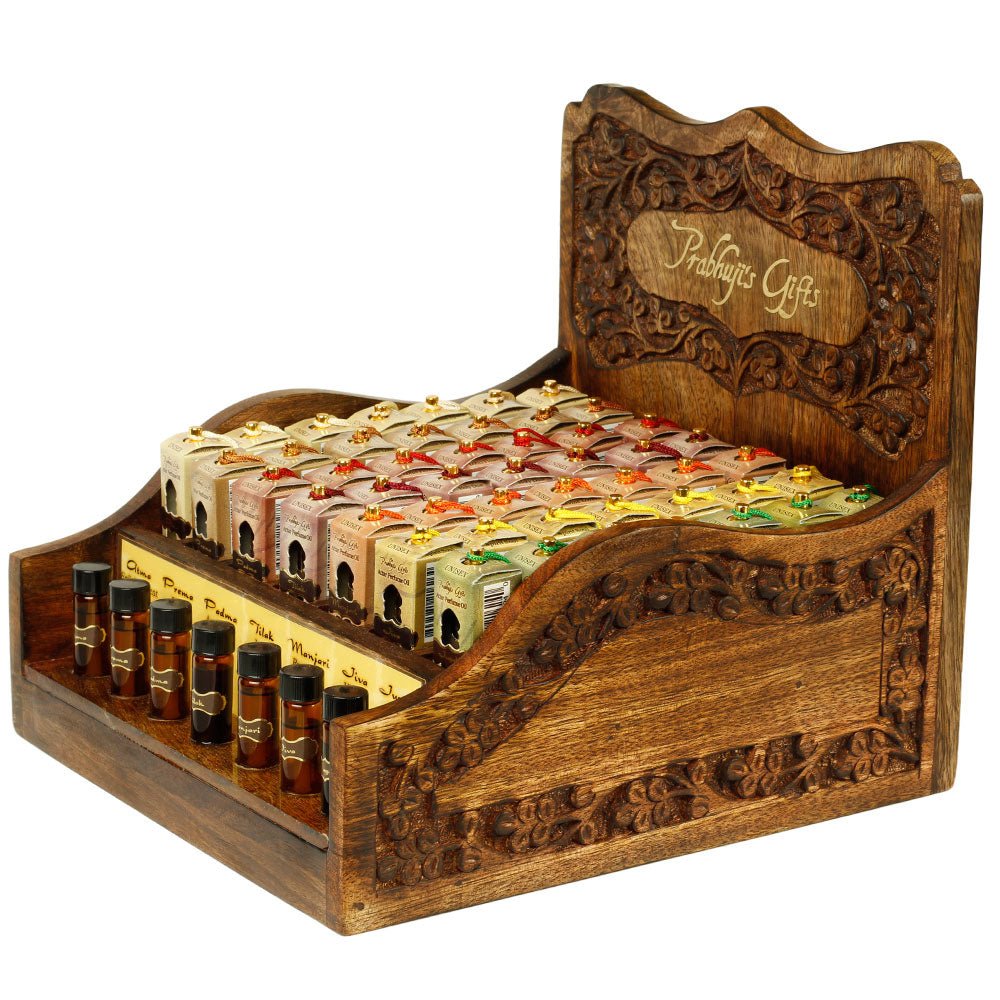 Wholesale Opening Bundle - Attar Oil - Display Rack with Complete Line 0.1 oz (3 ml) and 0.2 oz (6 ml) - 56 Bottles - Tree Spirit Wellness