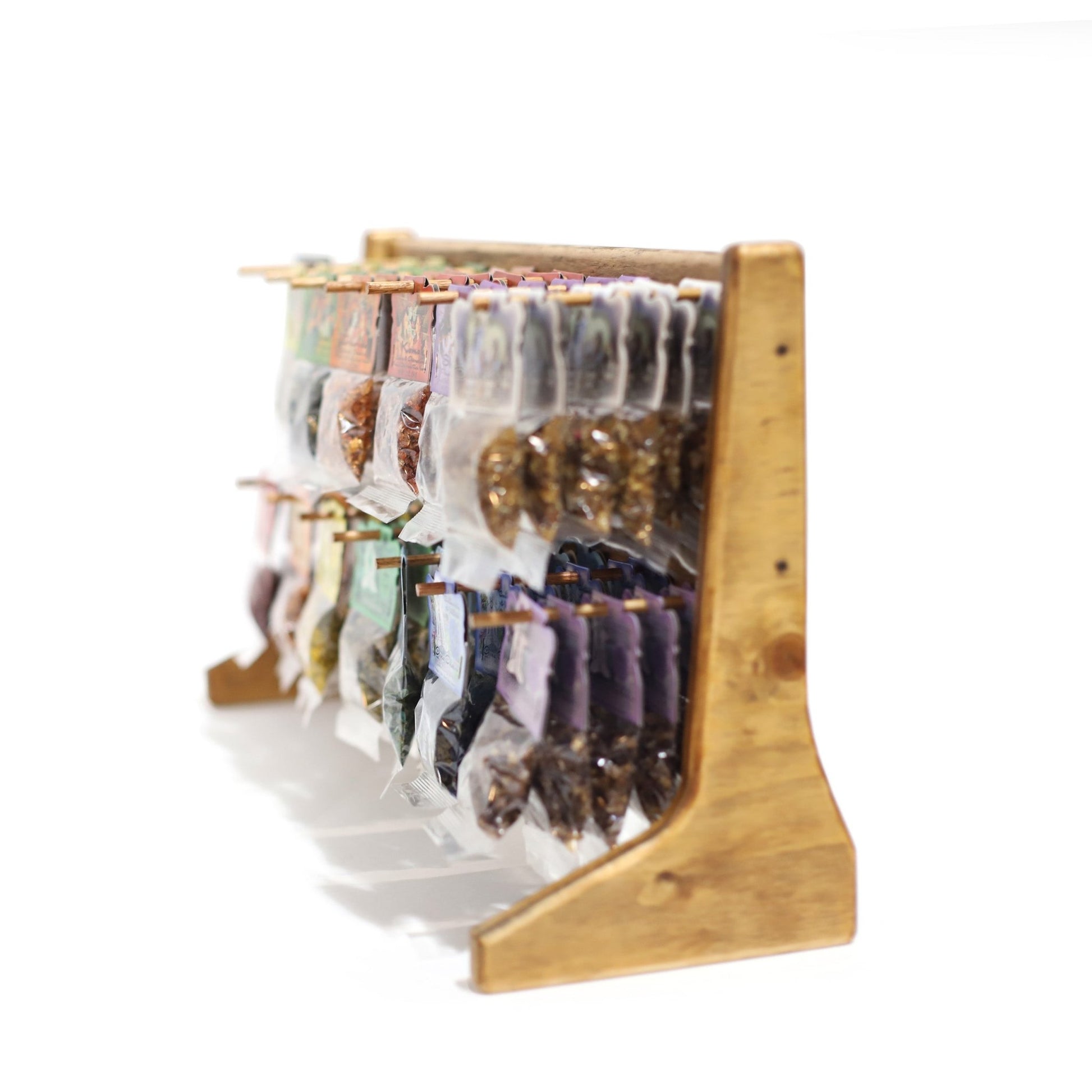 Wholesale Opening Bundle - Herbal Resin Incense - Display Rack with 7 - Chakra and 6 - Intention Complete Line 1.2 oz (34g) Bags - 78 Packs - Tree Spirit Wellness