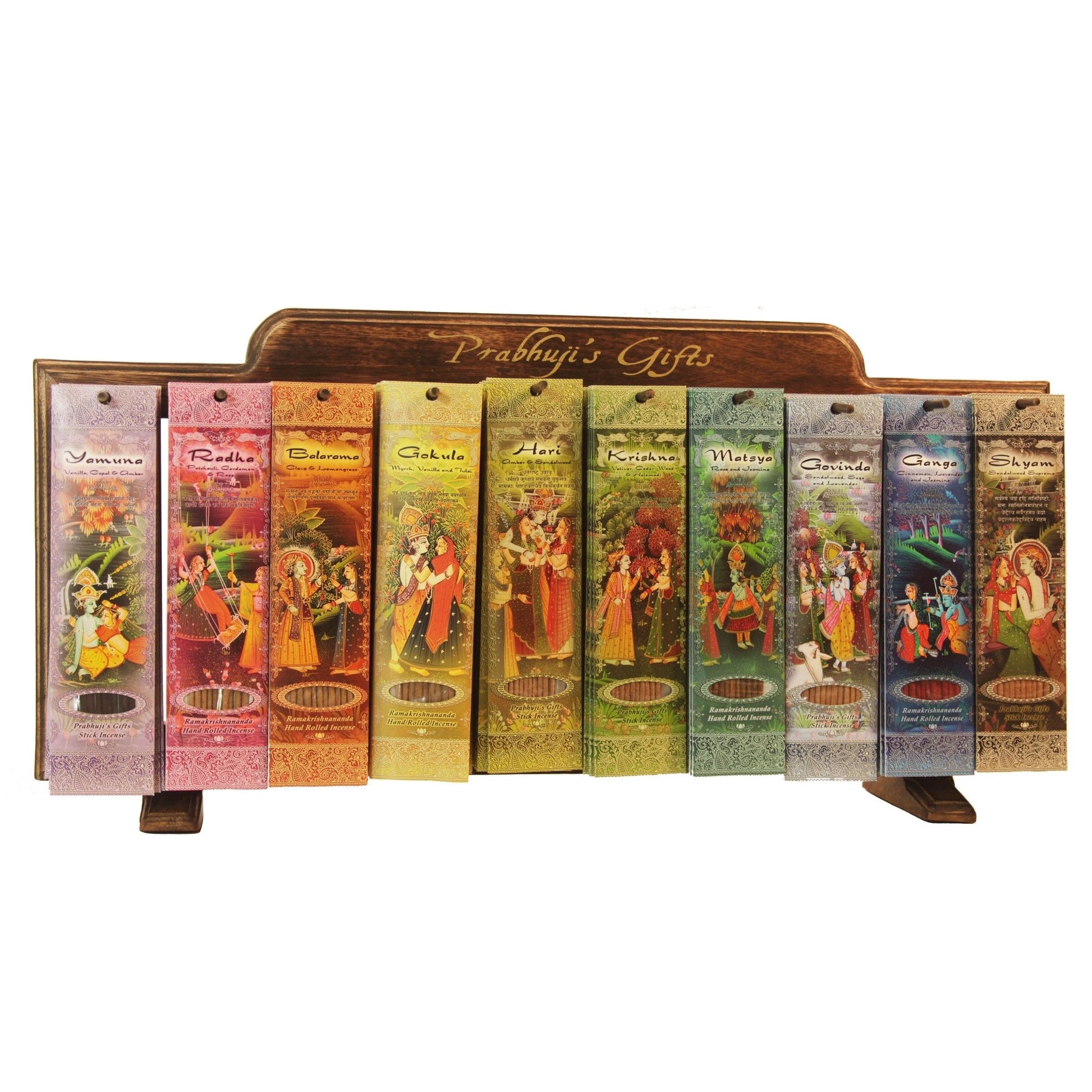 Wholesale Opening Bundle - Incense - Display Rack with 10 Fragrance Variety of Your Choice - 130 Packs (Horizontal) - Tree Spirit Wellness