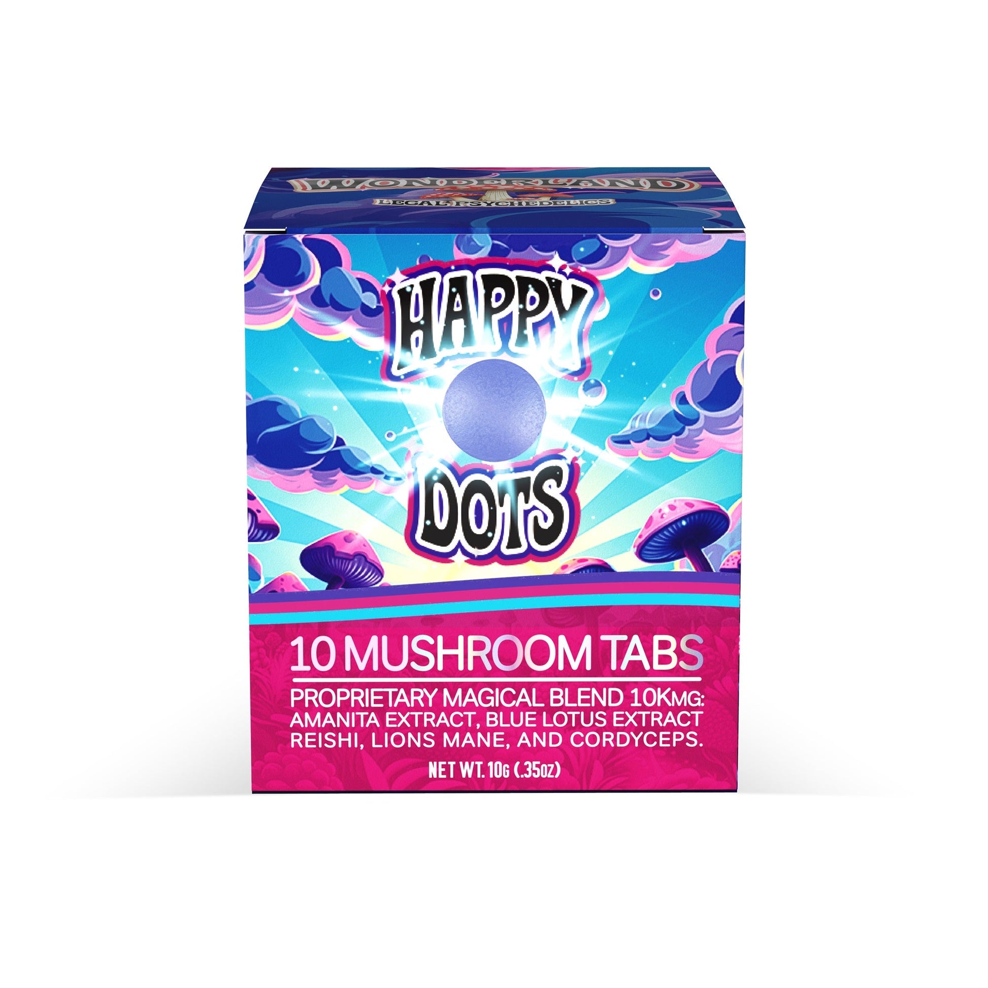 Wonderland Happy Dots Mushroom Tabs 10 count (Case of 10) - Tree Spirit Wellness