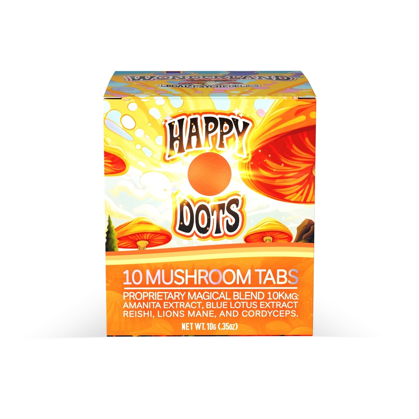 Wonderland Happy Dots Mushroom Tabs 10 count (Case of 10) - Tree Spirit Wellness