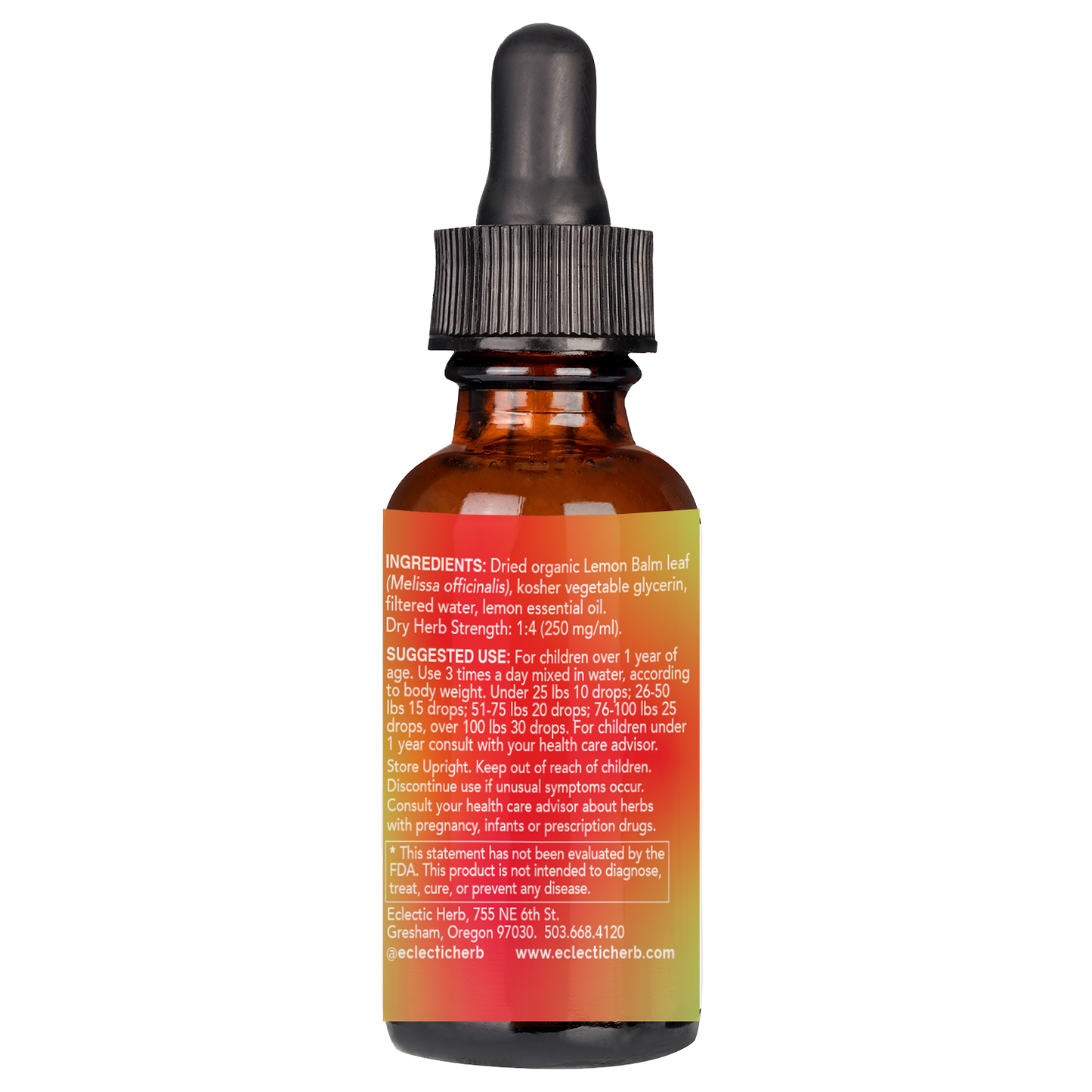 LEMON BALM LIQUID KIDS- LEMON FLAVOR freeshipping - Tree Spirit Wellness