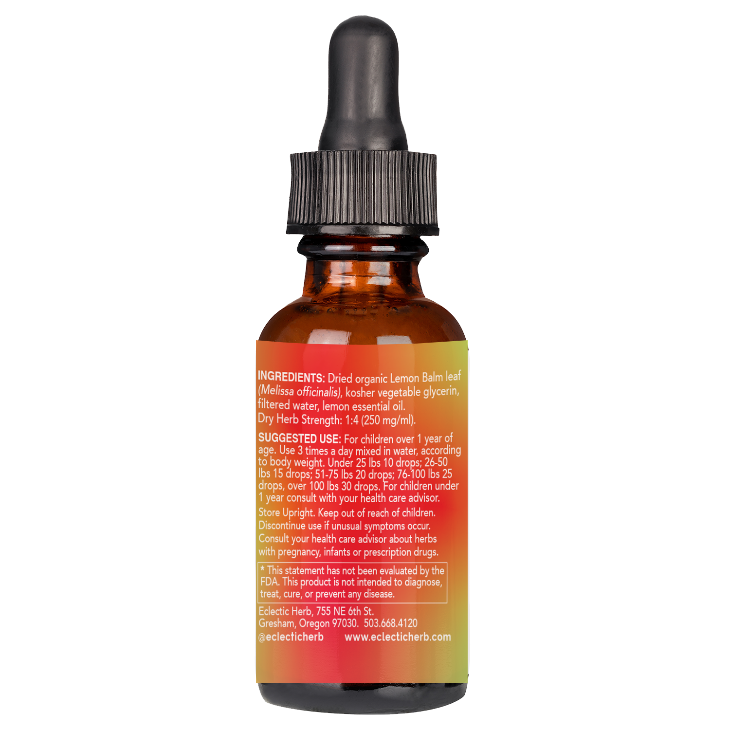 LEMON BALM LIQUID KIDS- LEMON FLAVOR freeshipping - Tree Spirit Wellness
