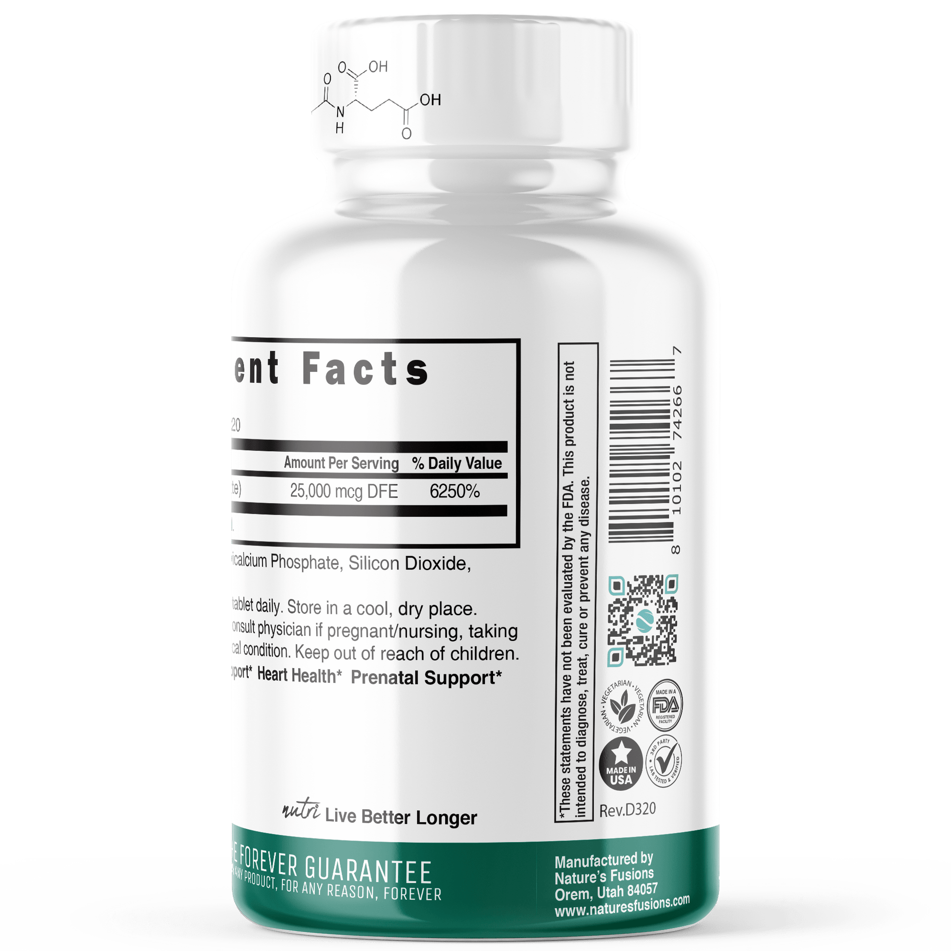 5-MTHF L Methylfolate 15MG - 120 Vegan Tablets - Tree Spirit Wellness