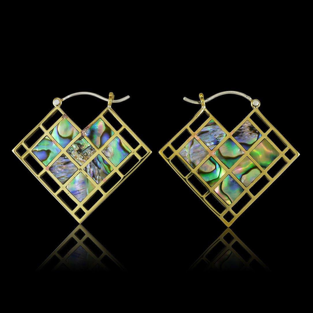 Abalone Diamonds - Silver Post - Tree Spirit Wellness