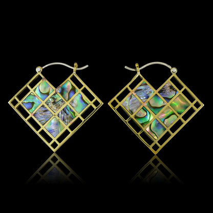 Abalone Diamonds - Silver Post - Tree Spirit Wellness