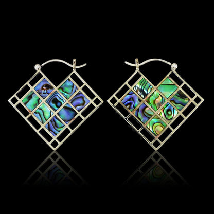 Abalone Diamonds - Silver Posts - Tree Spirit Wellness