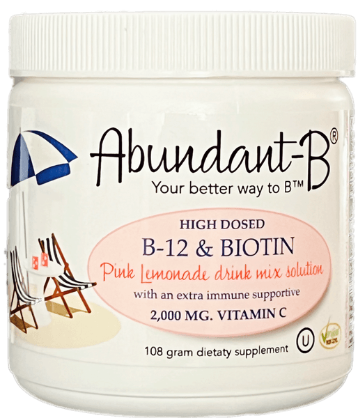 Abundant-B® High Dosed B-12 & Biotin Pink Lemonade drink mix solution - Tree Spirit Wellness