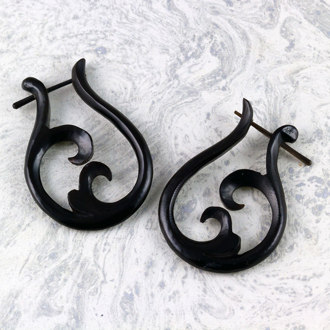 Adaya Hoops - Horn - Tree Spirit Wellness