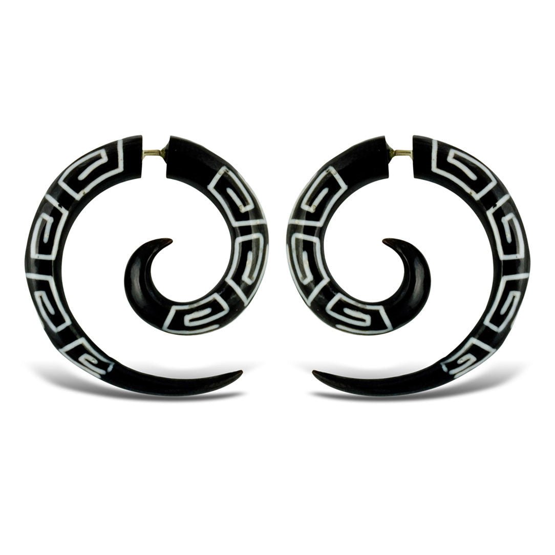 Aztec Spirals - Horn - Tree Spirit Wellness