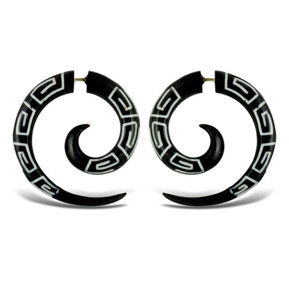 Aztec Spirals - Horn - Tree Spirit Wellness