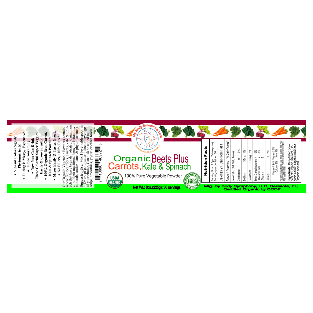 Beets Plus Carrots, Kale & Spinach Powder freeshipping - Tree Spirit Wellness