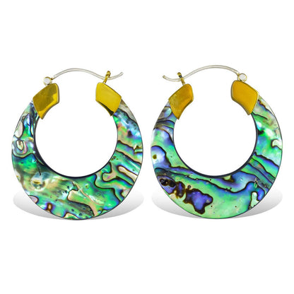 Belladonna Hoops - Abalone Shell - Tree Spirit Wellness