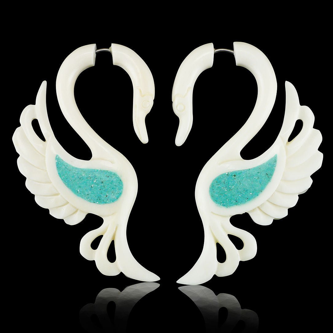 Blue Swans- Bone - Tree Spirit Wellness