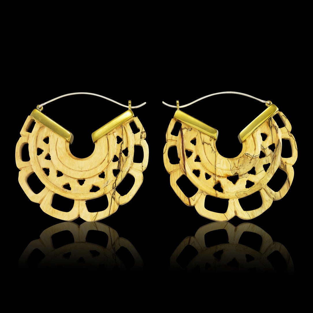 Borra Hoops - Wood - Tree Spirit Wellness