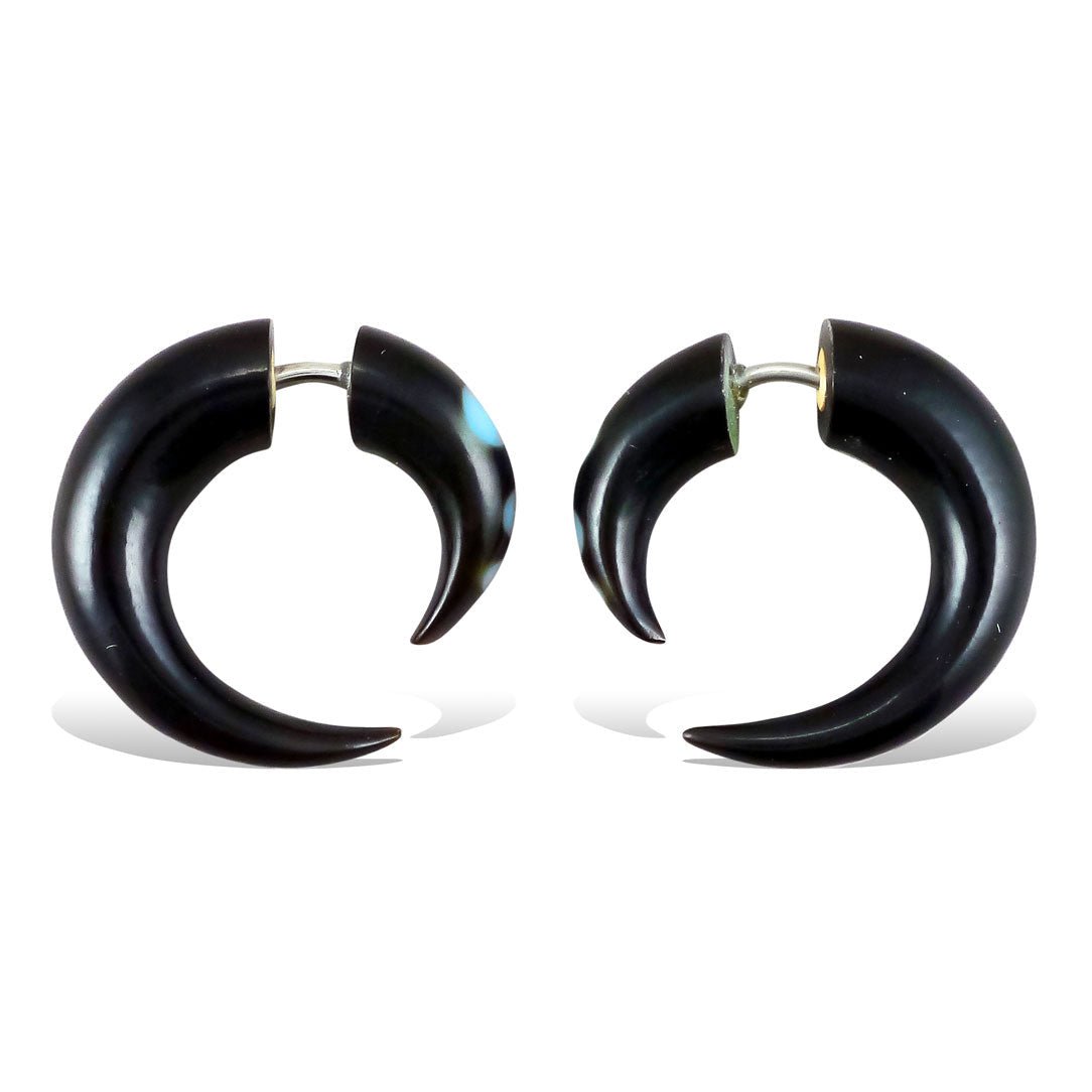 Curved Hooks - Turquoise Horn - Tree Spirit Wellness