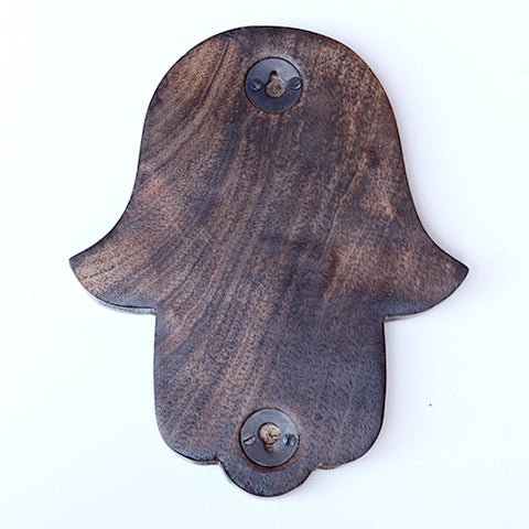 Decor - Wooden Hamsa - Swirl Wave 7"x6" - Tree Spirit Wellness