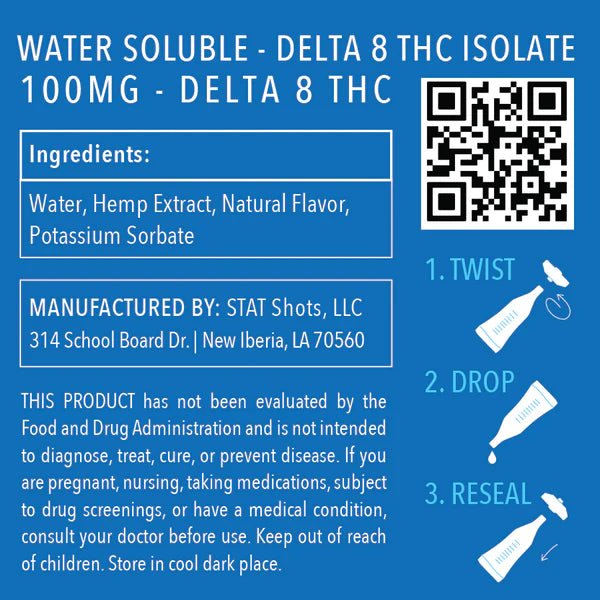 DELTA 8 Water Soluble 500mg - 5 ct. 100mg ( NEW ITEM ) - Tree Spirit Wellness