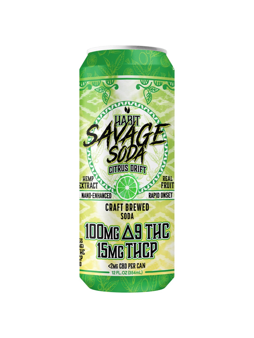 Delta 9 100mg + THCP 15mg HEMP soda 12k Citrus Drift - Tree Spirit Wellness