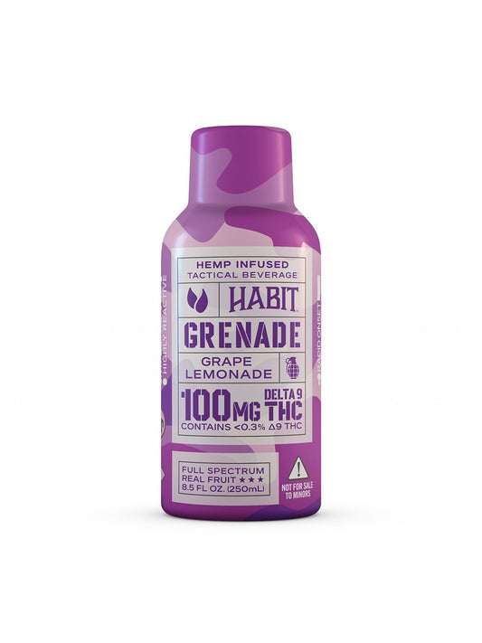 Delta 9 GRENADE Beverage 25pk- Grape Lemonade - Tree Spirit Wellness