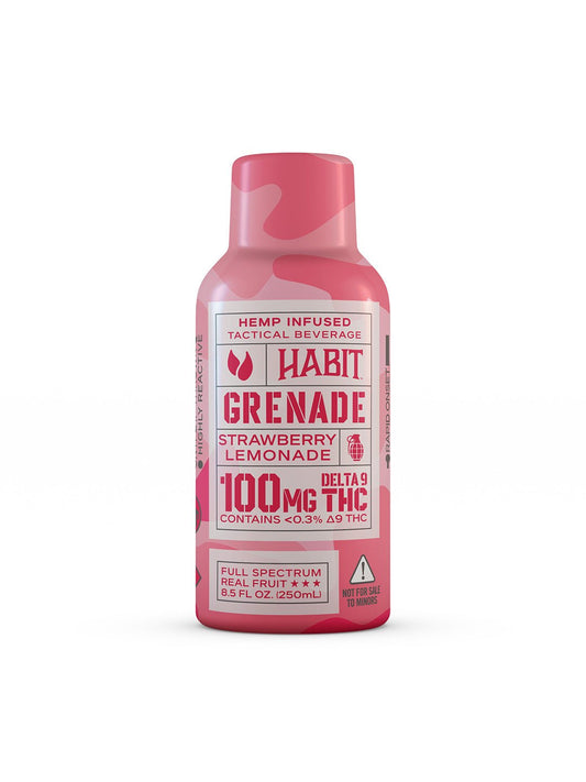 Delta 9 GRENADE Beverage 25pk- Strawberry Lemonade - Tree Spirit Wellness