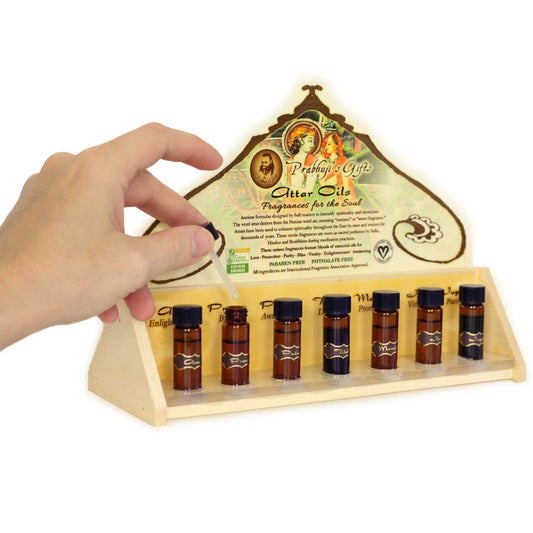 Display Rack - Attar Oils Tester and 28 Tassel Bottles - Tree Spirit Wellness