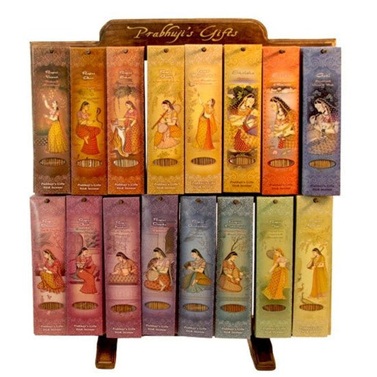 Display Rack Decorated - 16 fragrances Incense stick - Harmony and Meditation line - 208 packs - Tree Spirit Wellness