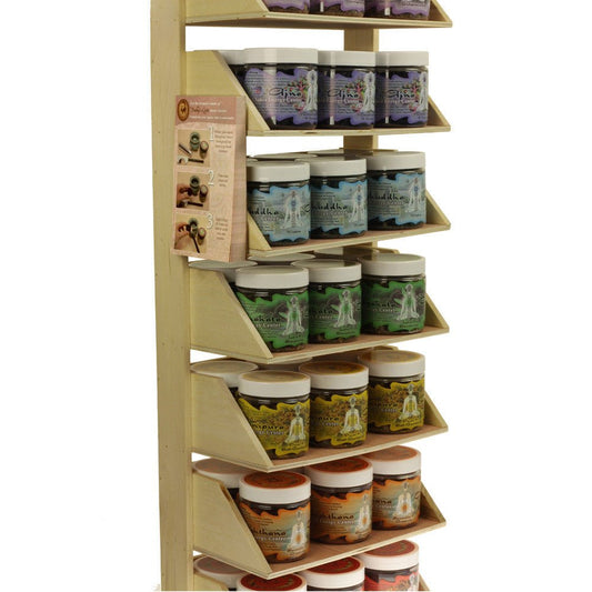 Display Rack - Herbal Resin Incense - Chakra Line - 42 Jars 2.4oz - Tree Spirit Wellness
