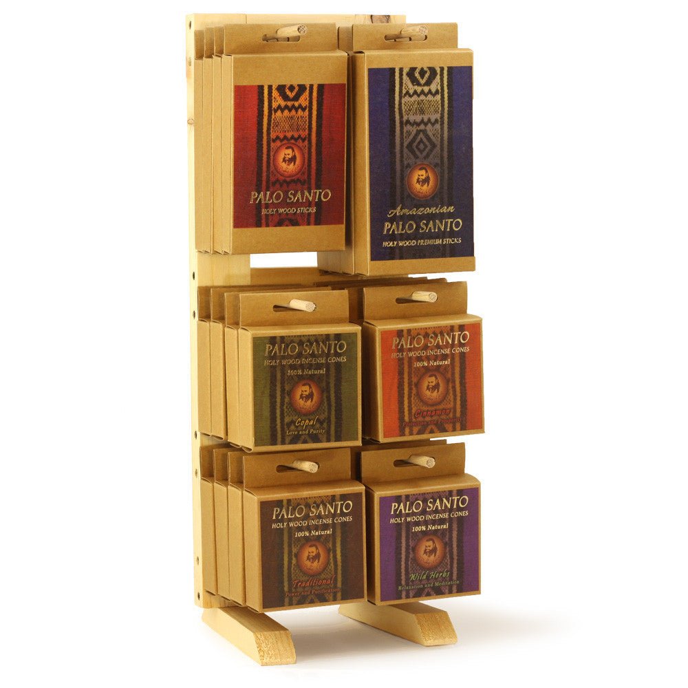 Display Rack Palo Santo Line Compact Rack Vertical - 24 Packages - Tree Spirit Wellness