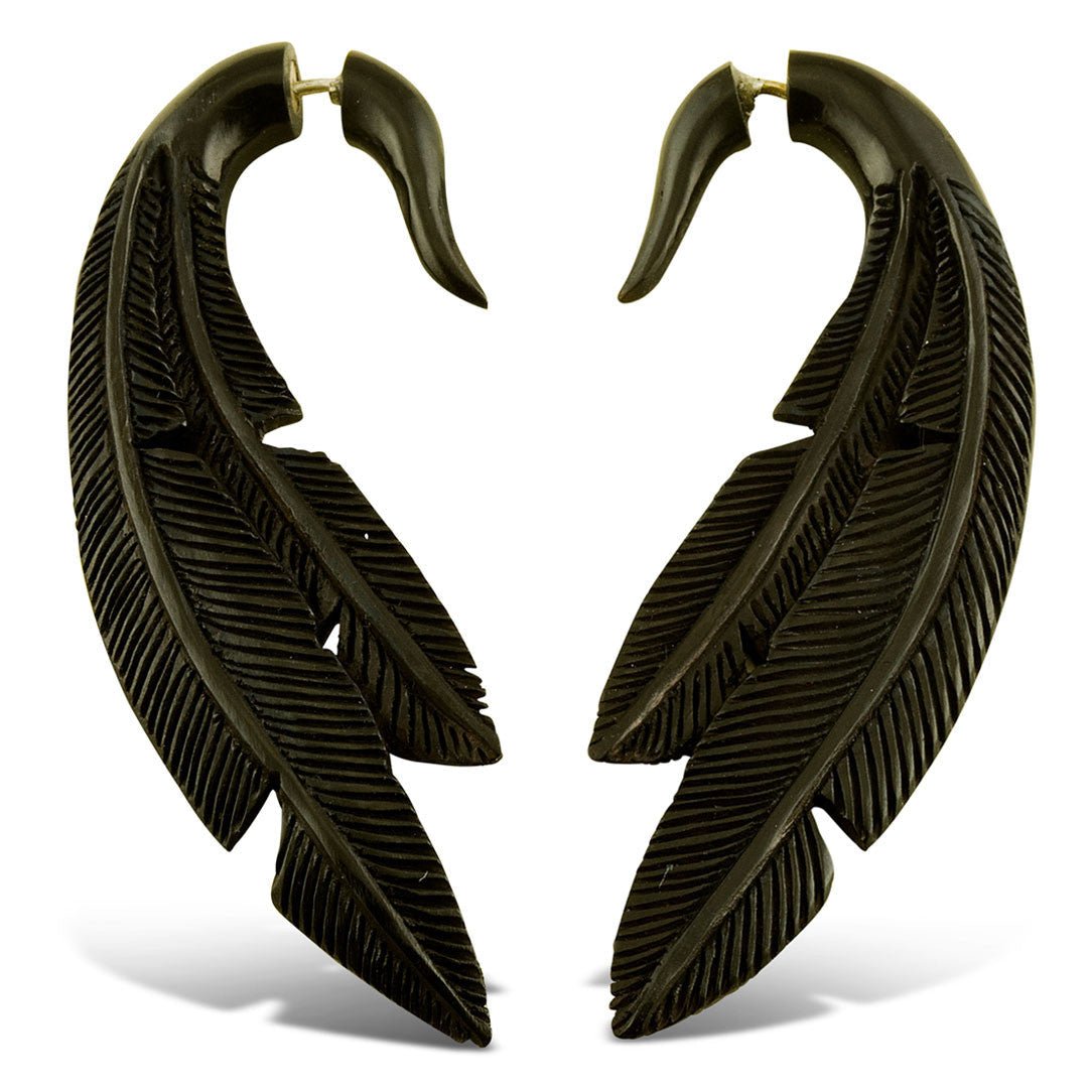Double Feathers - Horn - Tree Spirit Wellness