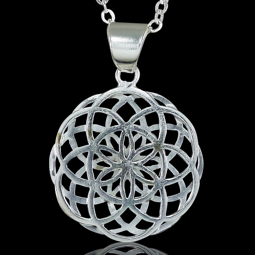 Double Seed of Life - Silver Pendant - Tree Spirit Wellness