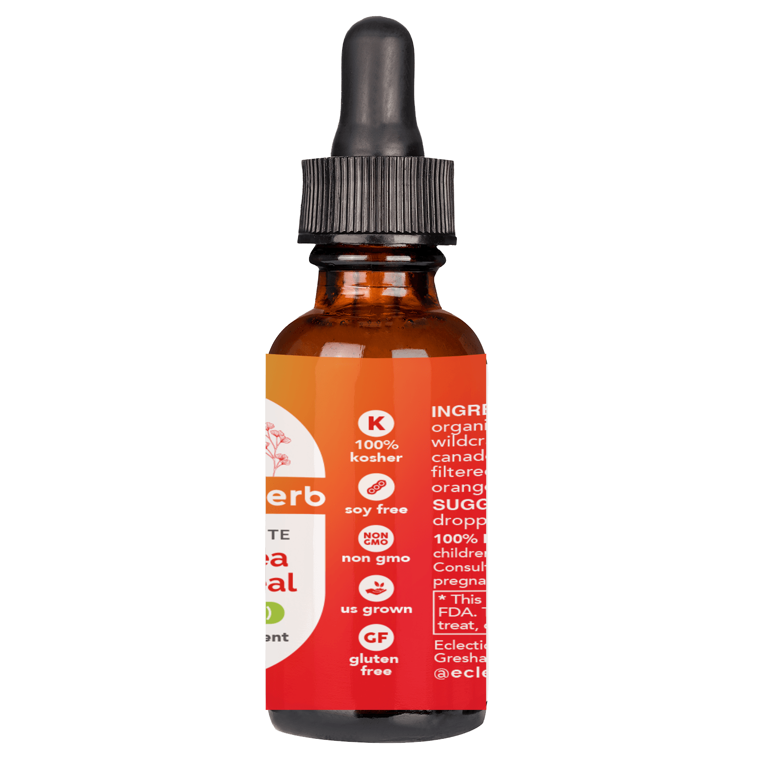 ECHINACEA GOLDENSEAL GLYCERITE LIQUID- ORANGE - Tree Spirit Wellness