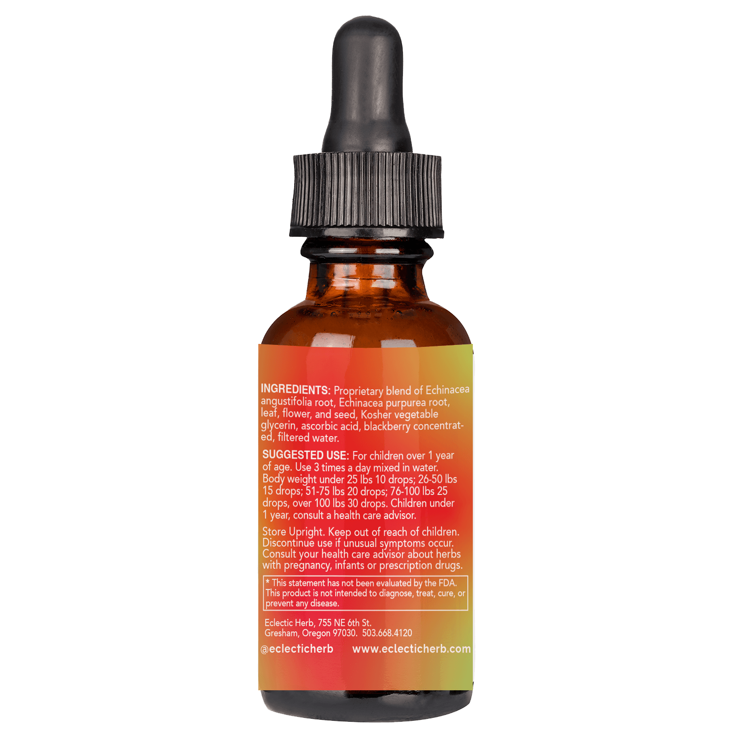 ECHINACEA PREMIUM BLEND LIQUID- BLACKBERRY - Tree Spirit Wellness