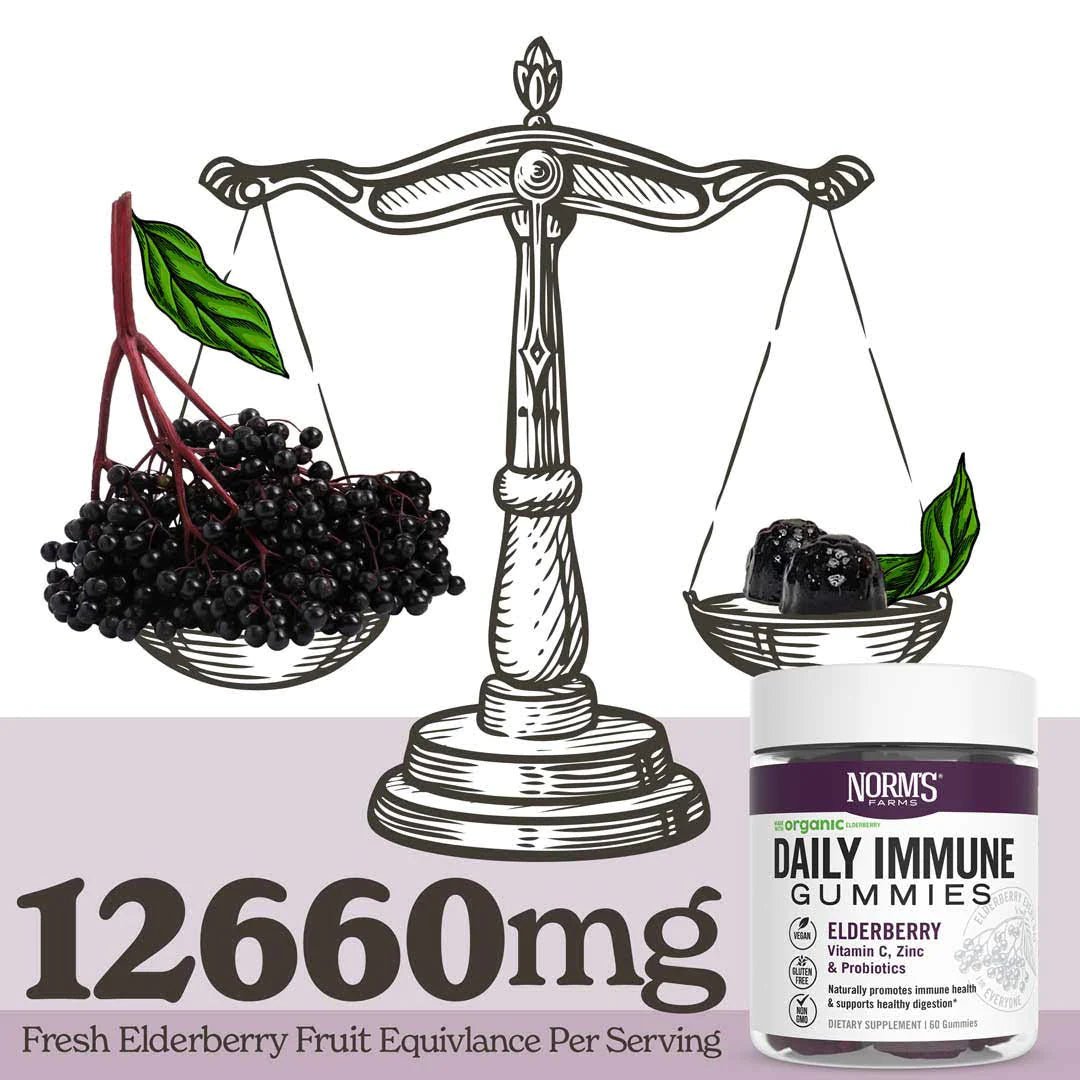 Elderberry Organic Gummies- with Vitamin C, Zinc, Probiotics - Tree Spirit Wellness