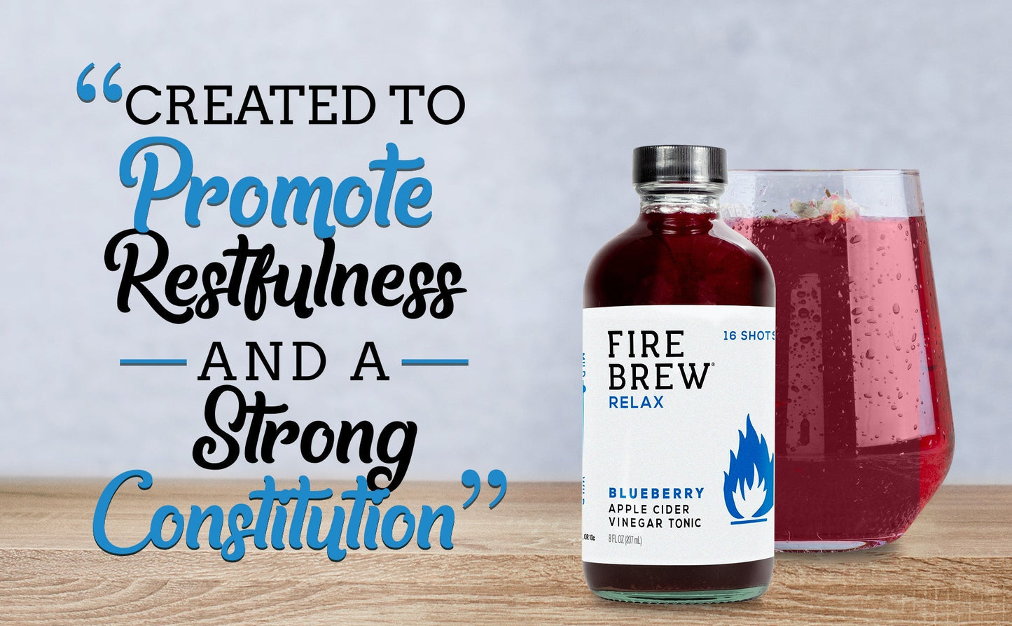 Fire Brew - RELAX Blueberry Apple Cider Vinegar Tonic (Non-Spicy Fire Cider Recipe) - Tree Spirit Wellness