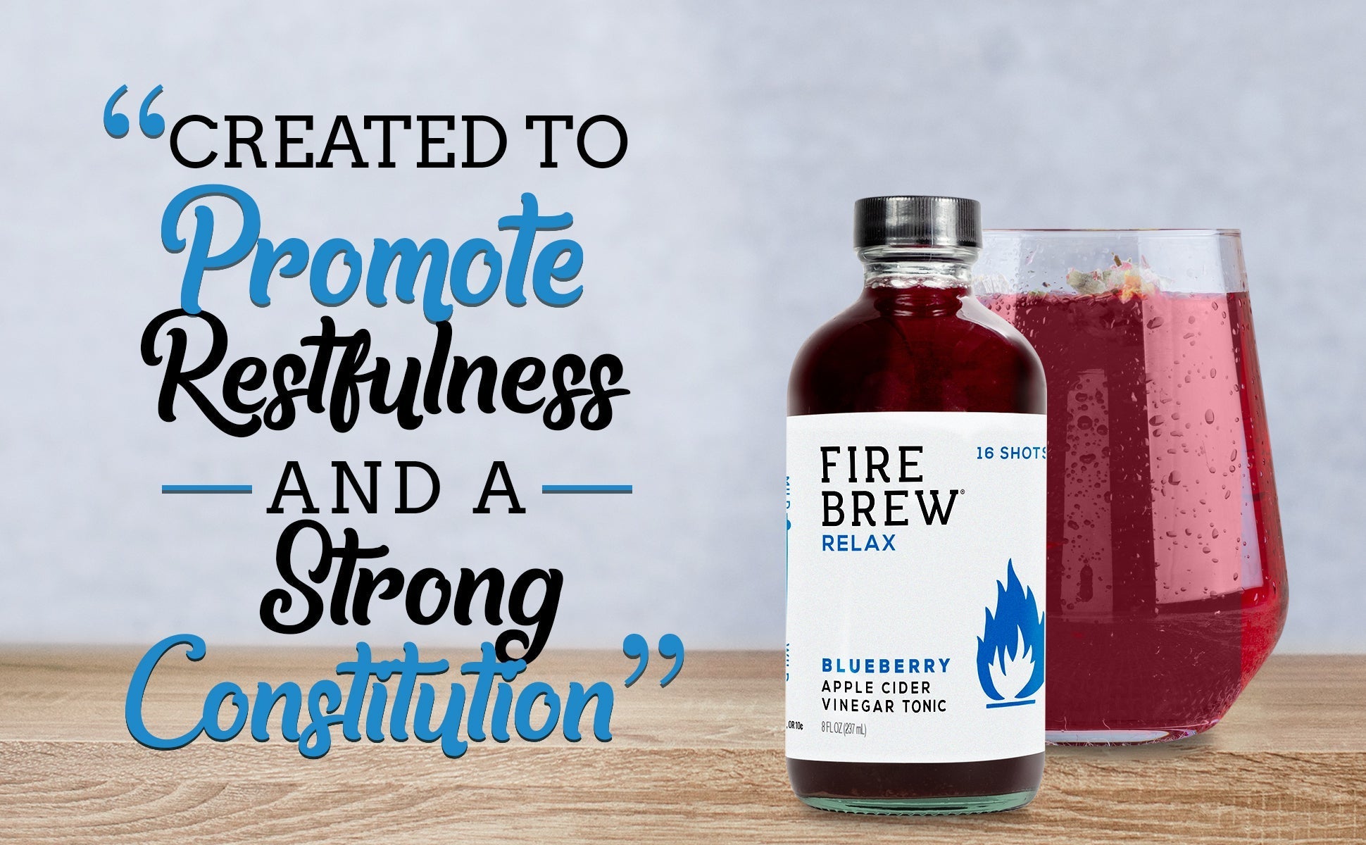 Fire Brew - RELAX Blueberry Apple Cider Vinegar Tonic (Non-Spicy Fire Cider Recipe) - Tree Spirit Wellness