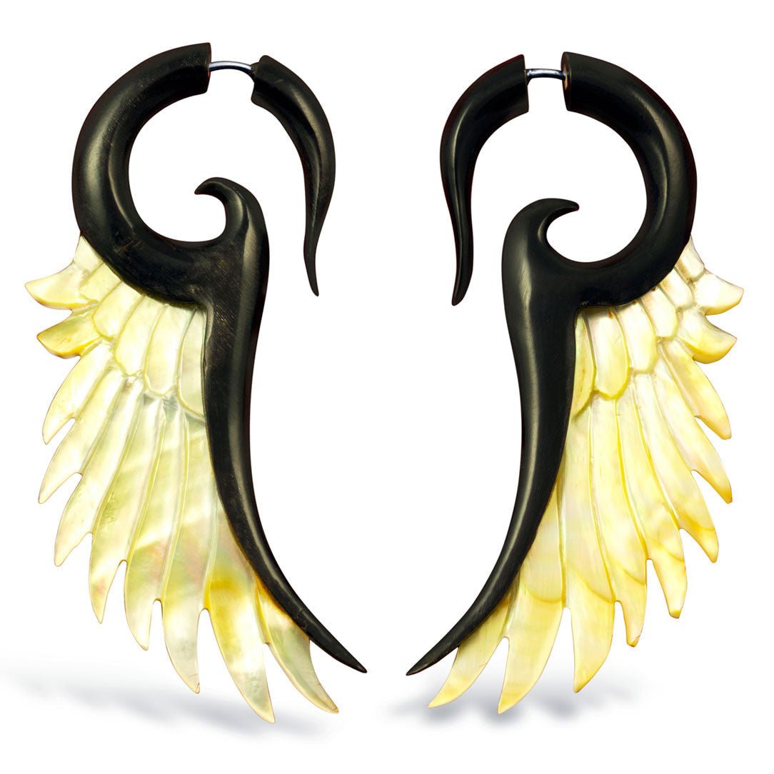 Flared Wings - Horn with Shell - Tree Spirit Wellness
