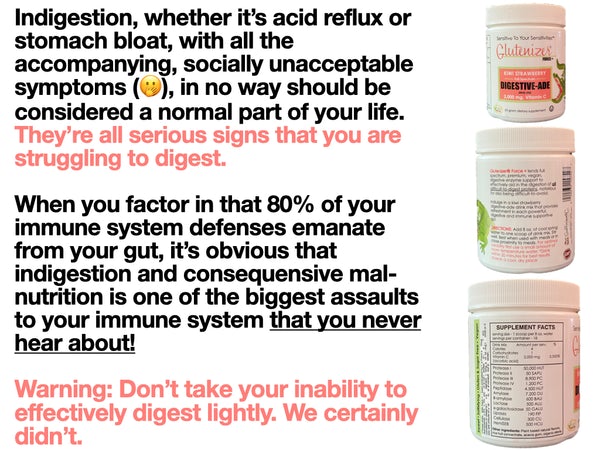 Glutenizer® Force Plus Kiwi Strawberry Digestive-Ade Drink Mix - Tree Spirit Wellness