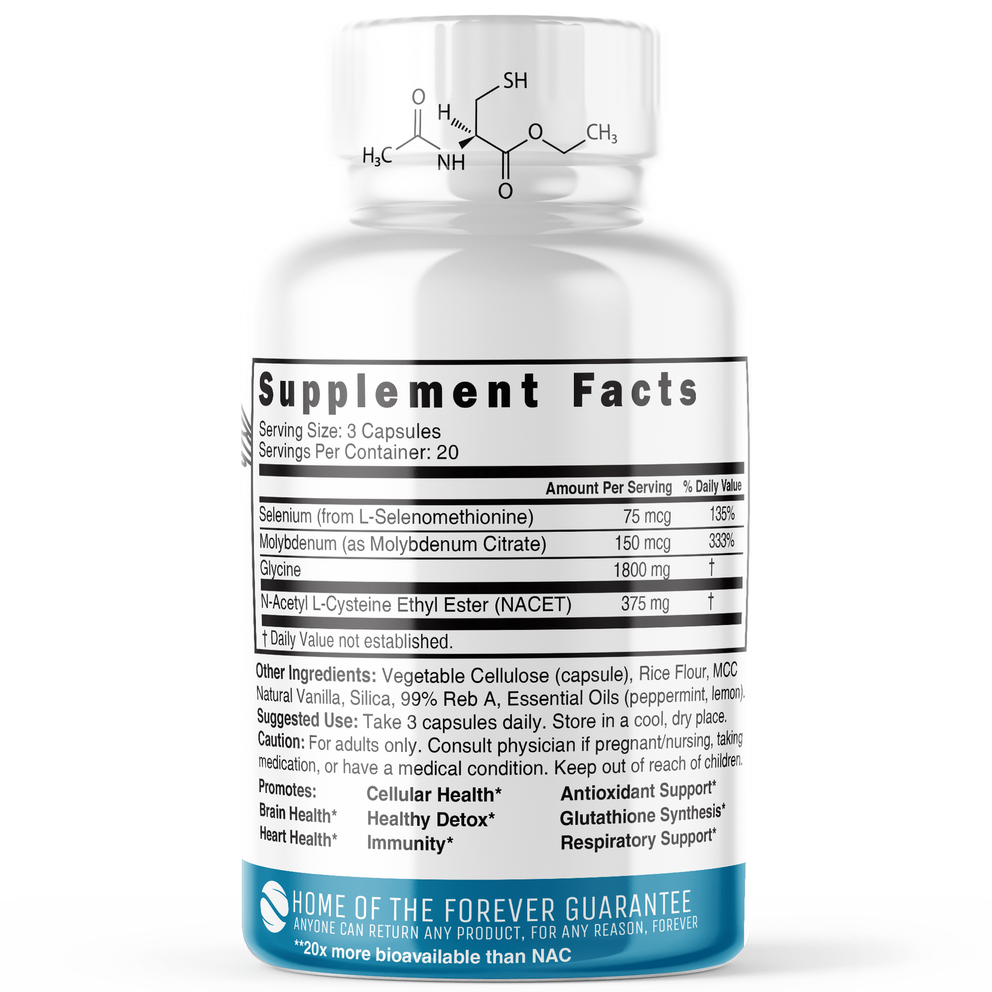 GlyNAC-ET 375mg Extra Strength - 60ct - Tree Spirit Wellness