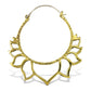 Golden Lotus Hoops - Silver Posts - Tree Spirit Wellness