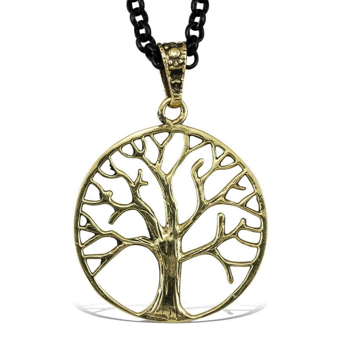 Golden Tree - Brass Pendant - Tree Spirit Wellness