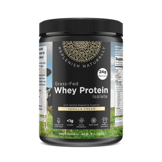 Grass-Fed Whey Protein (vanilla or chocolate) - Tree Spirit Wellness
