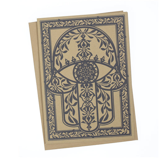 Greeting Card - Judaica - Hamsa Ornamental - 7"x5" - Tree Spirit Wellness