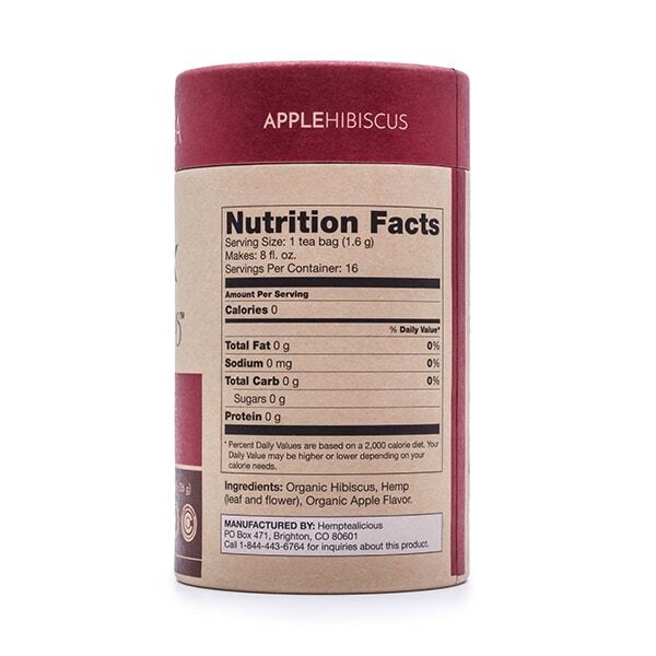 Hemptealicious Apple Hibiscus Hemp Leaf Tea - Tree Spirit Wellness